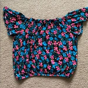 Off the shoulder flower top